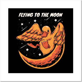 Flying to The Moon Posters and Art